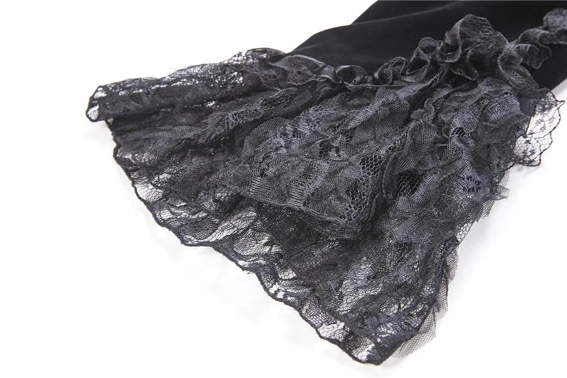Gothic elegant lacey velvet blouse-shape jacket JW173