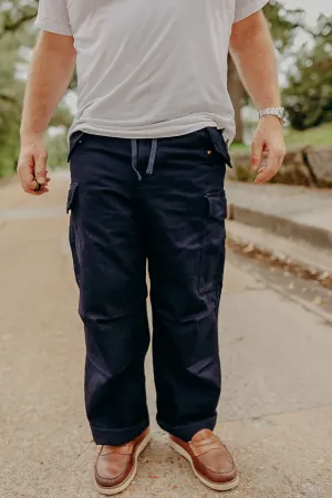 HERRINGBONE M-65 PANTS-INDIGO