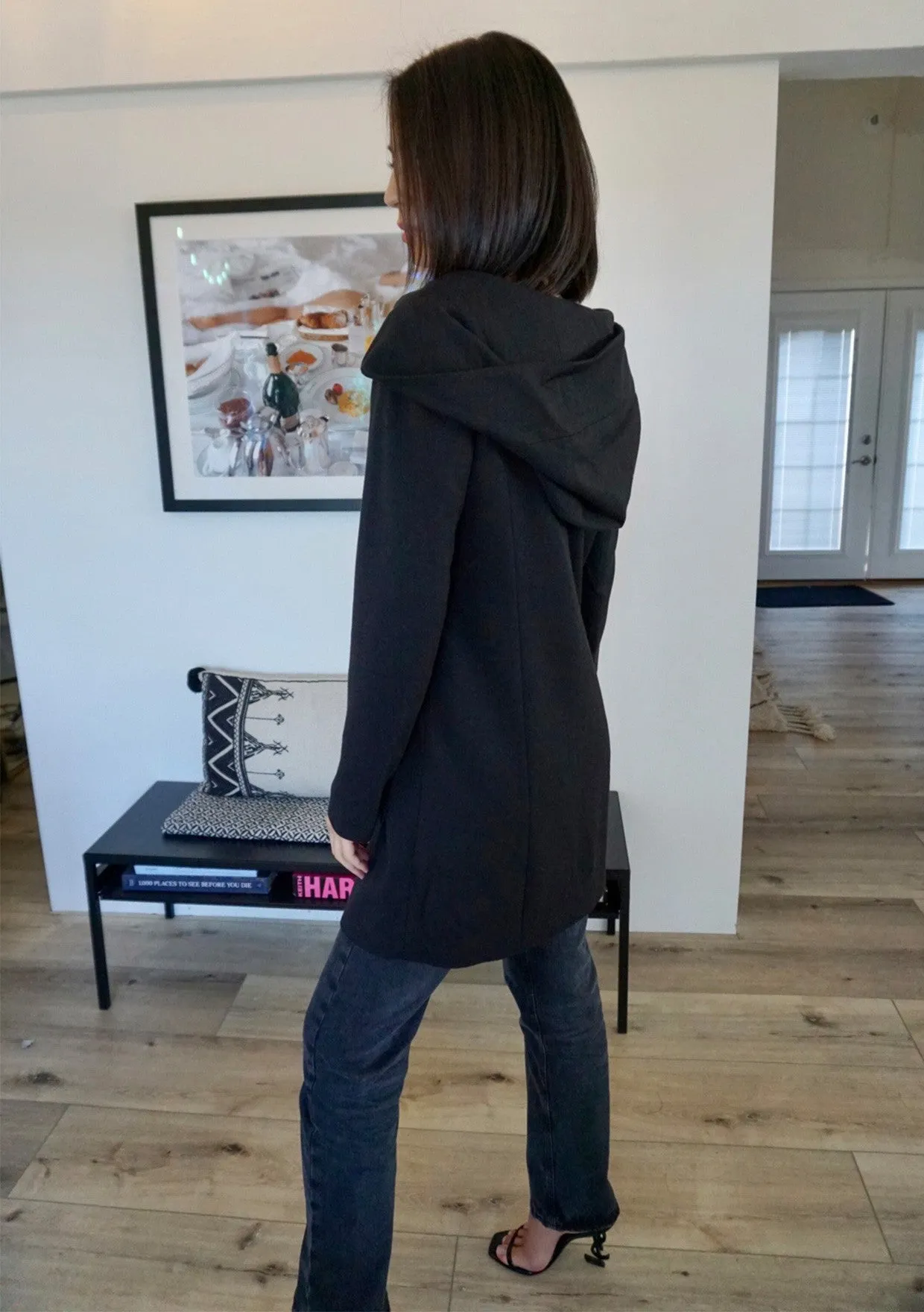 Hooded Asymmetrical Trench Coat