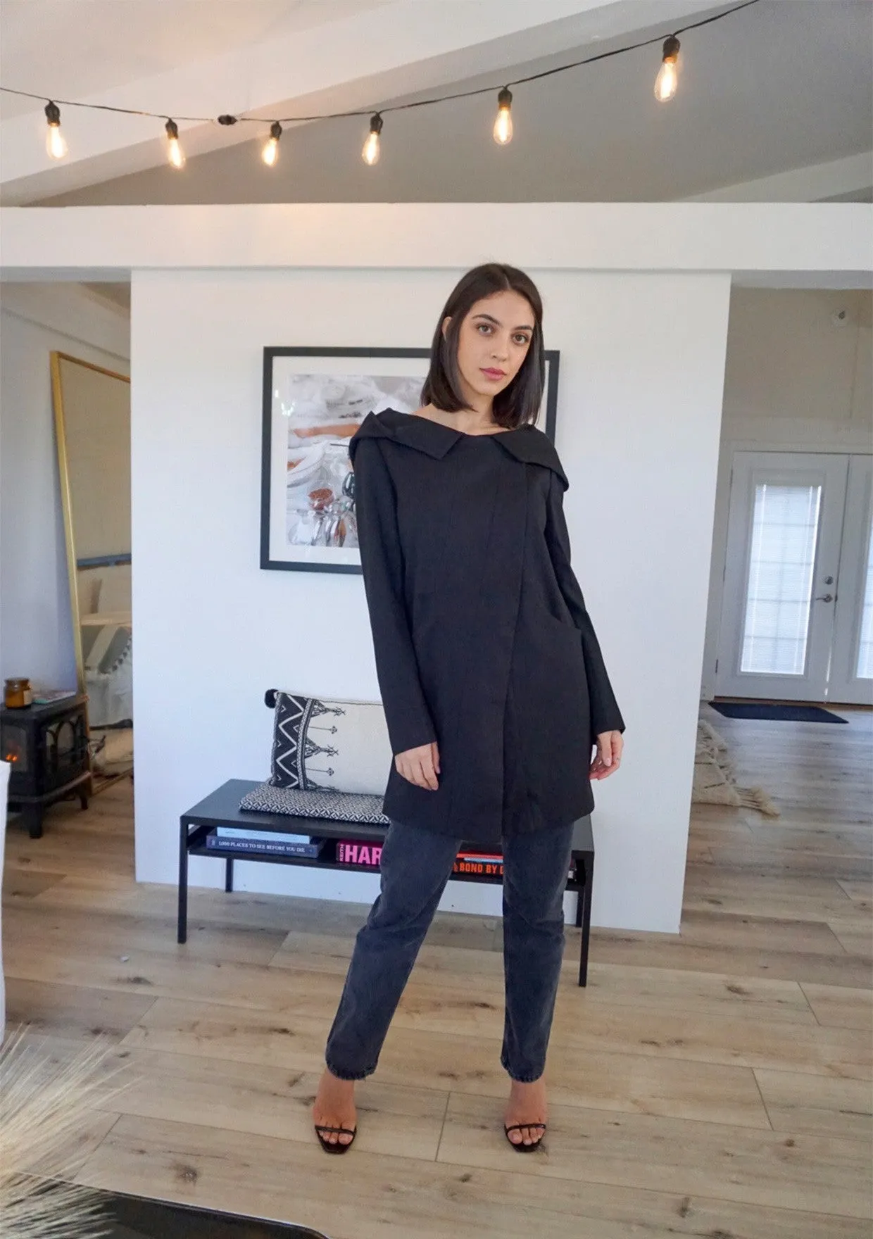 Hooded Asymmetrical Trench Coat