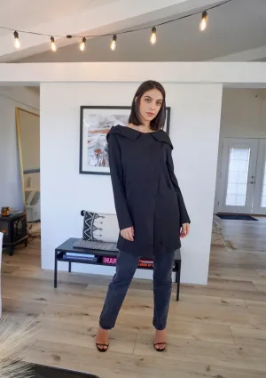 Hooded Asymmetrical Trench Coat