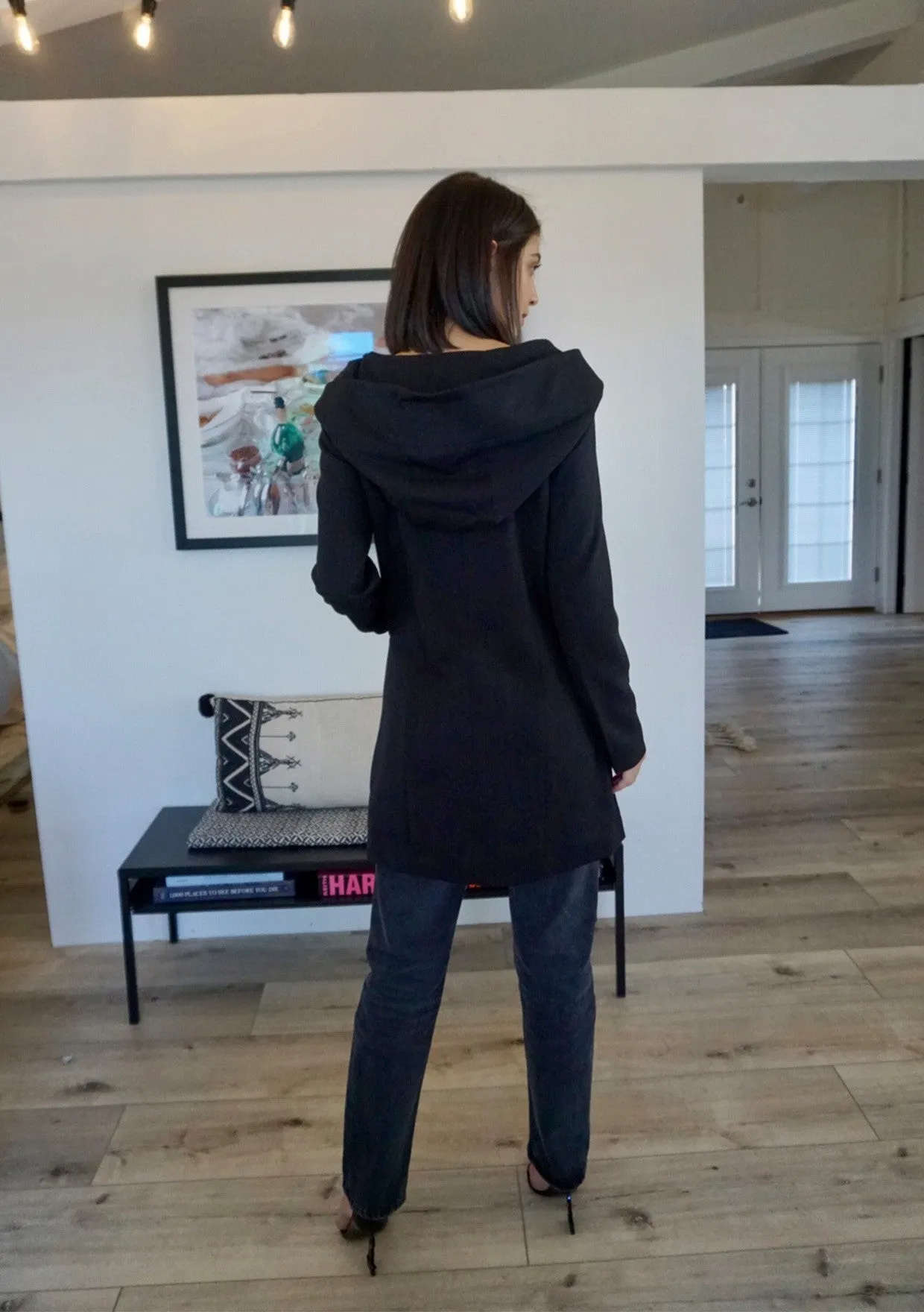 Hooded Asymmetrical Trench Coat