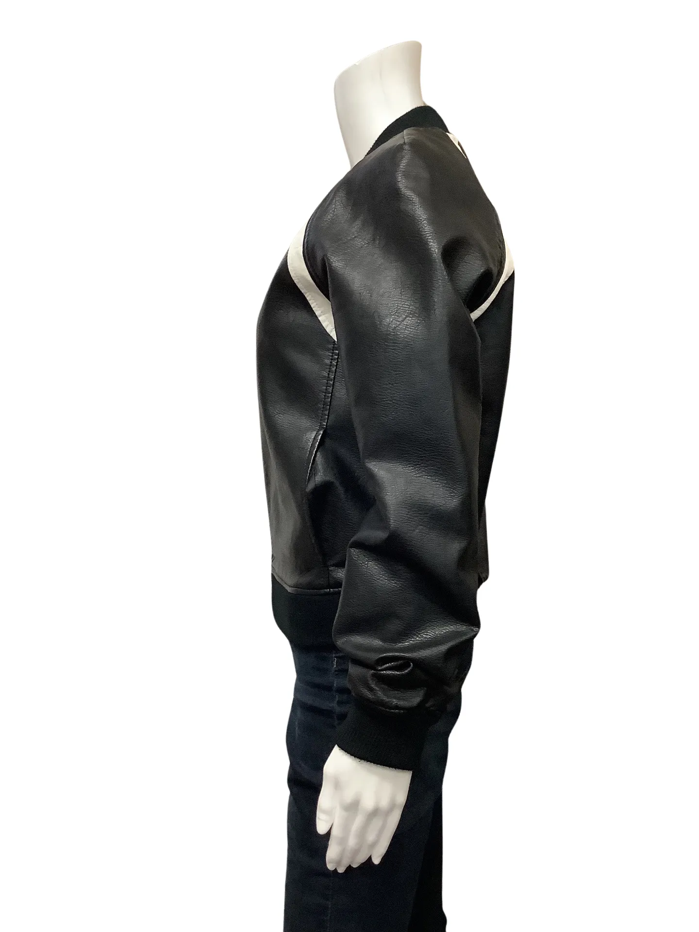 Joes Jeans Women's Bomber Jacket Black Faux Leather Size: S