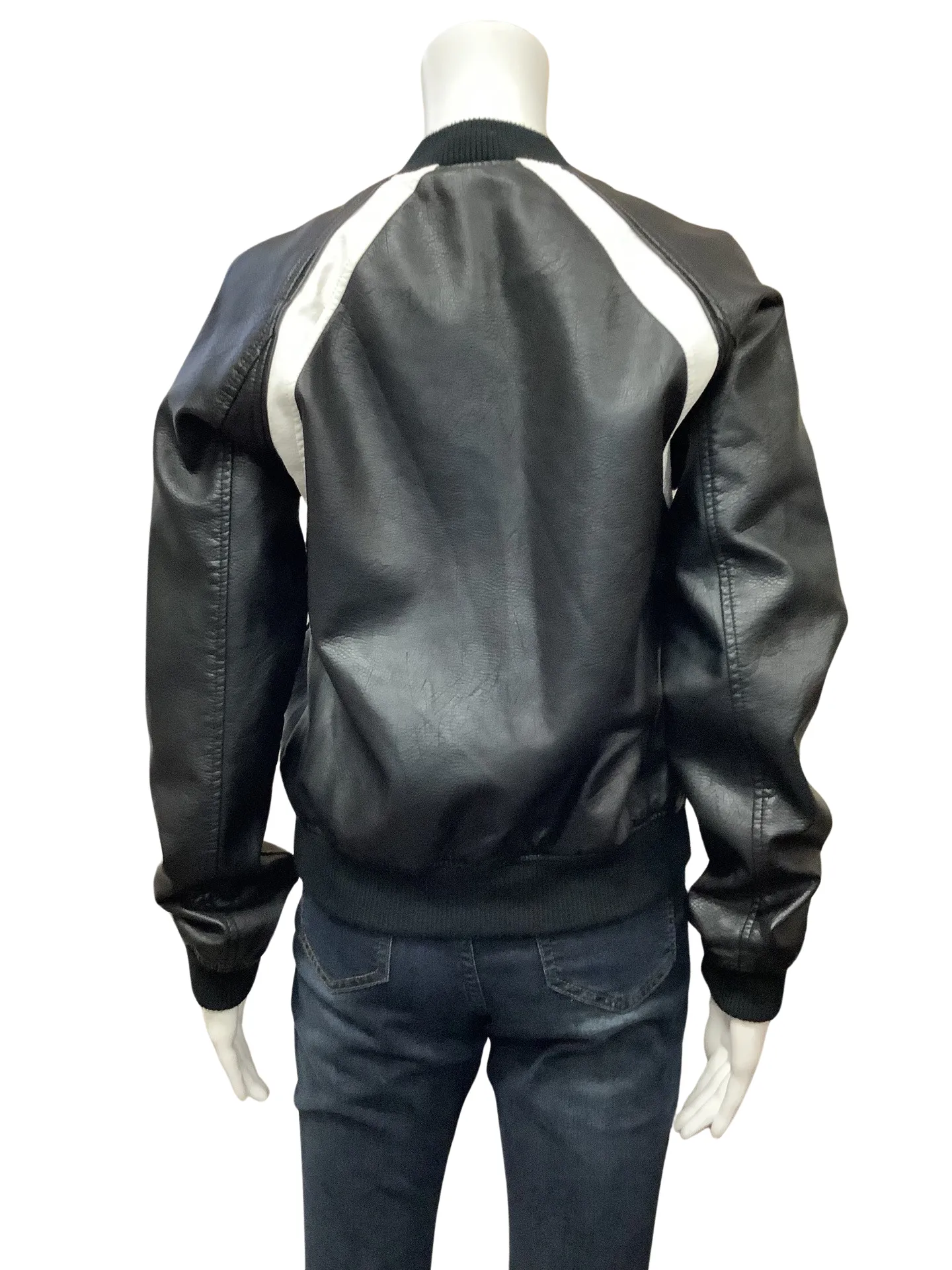 Joes Jeans Women's Bomber Jacket Black Faux Leather Size: S