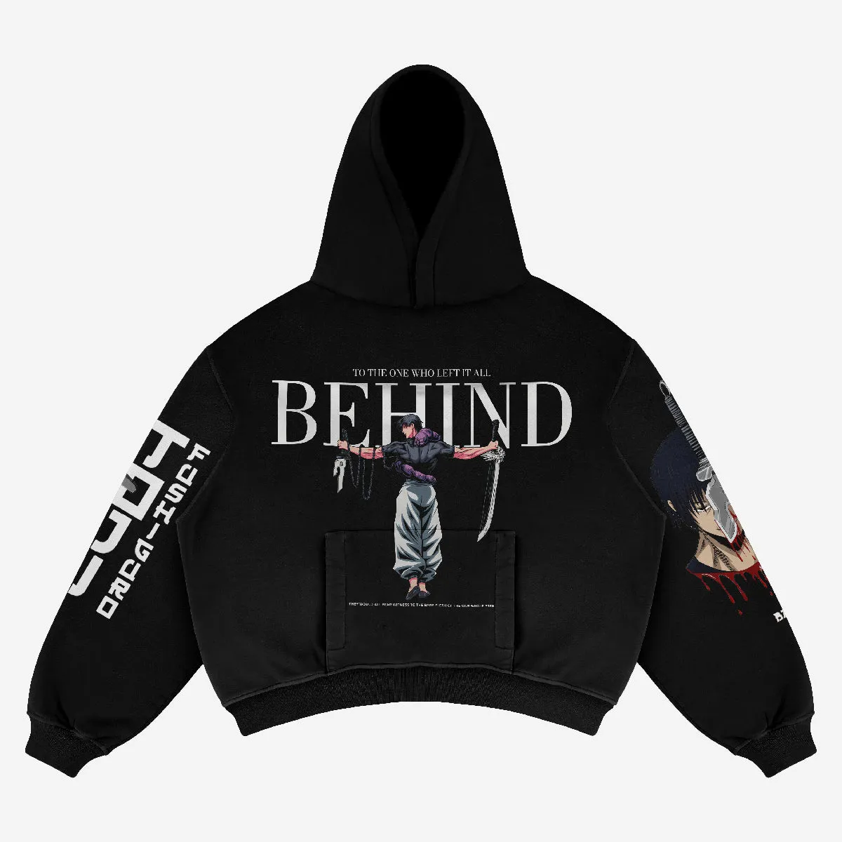 Jujutsu Kaisen Toji Fushiguro Oversized Hoodie – Black Anime Streetwear with High-Definition Graphic