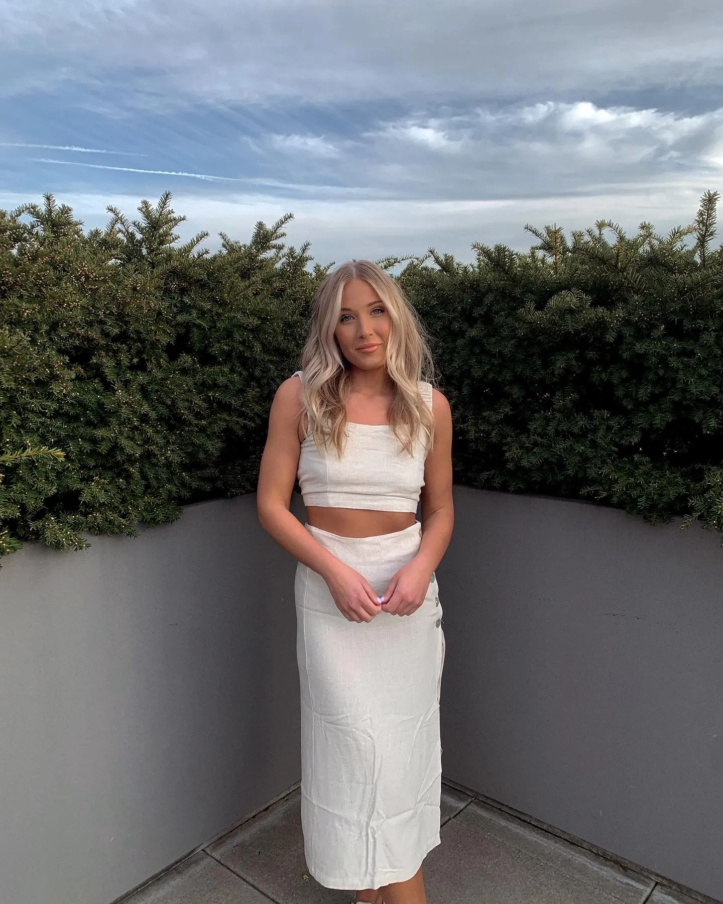 Leighton Linen Midi Skirt