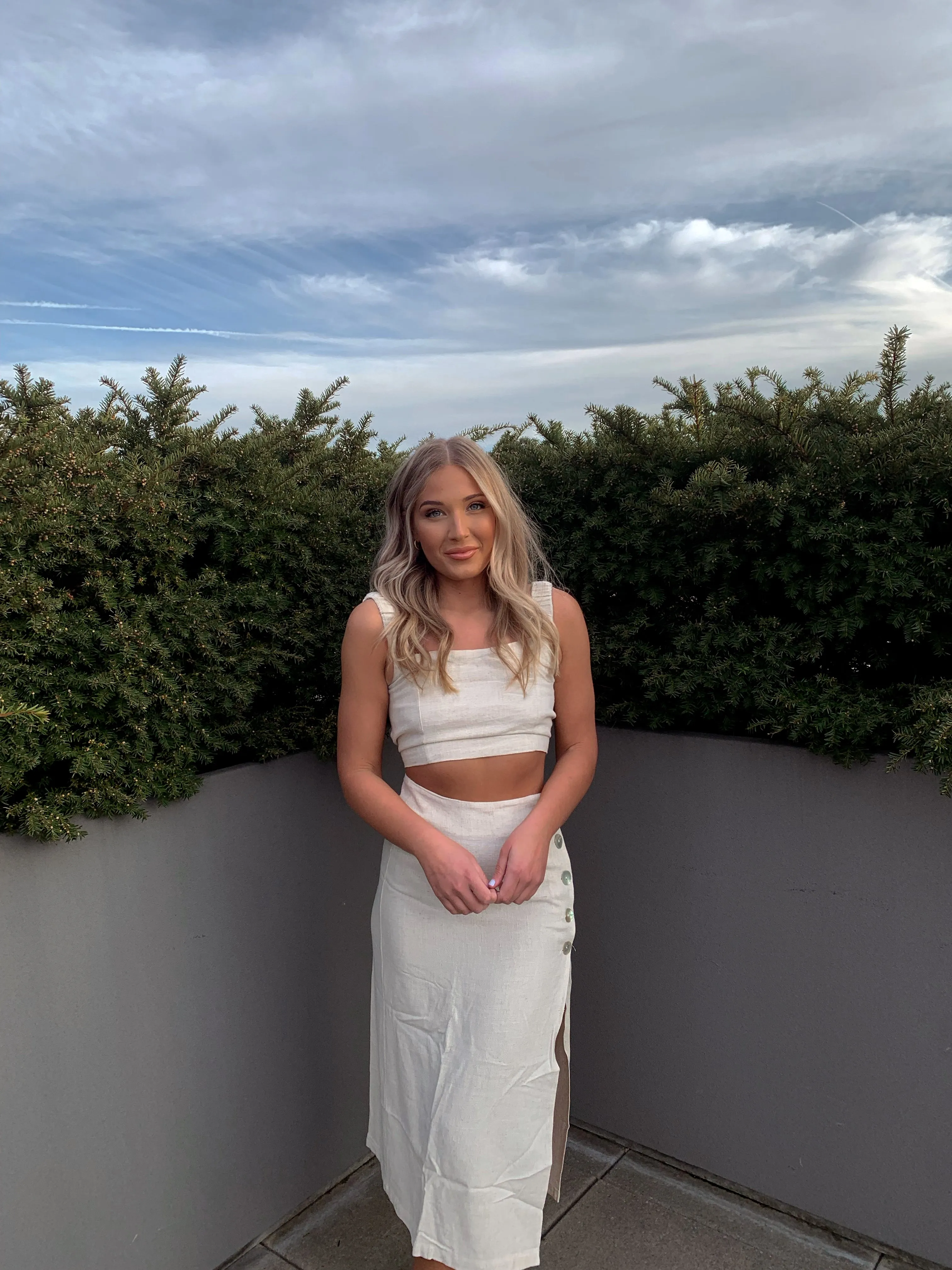 Leighton Linen Midi Skirt