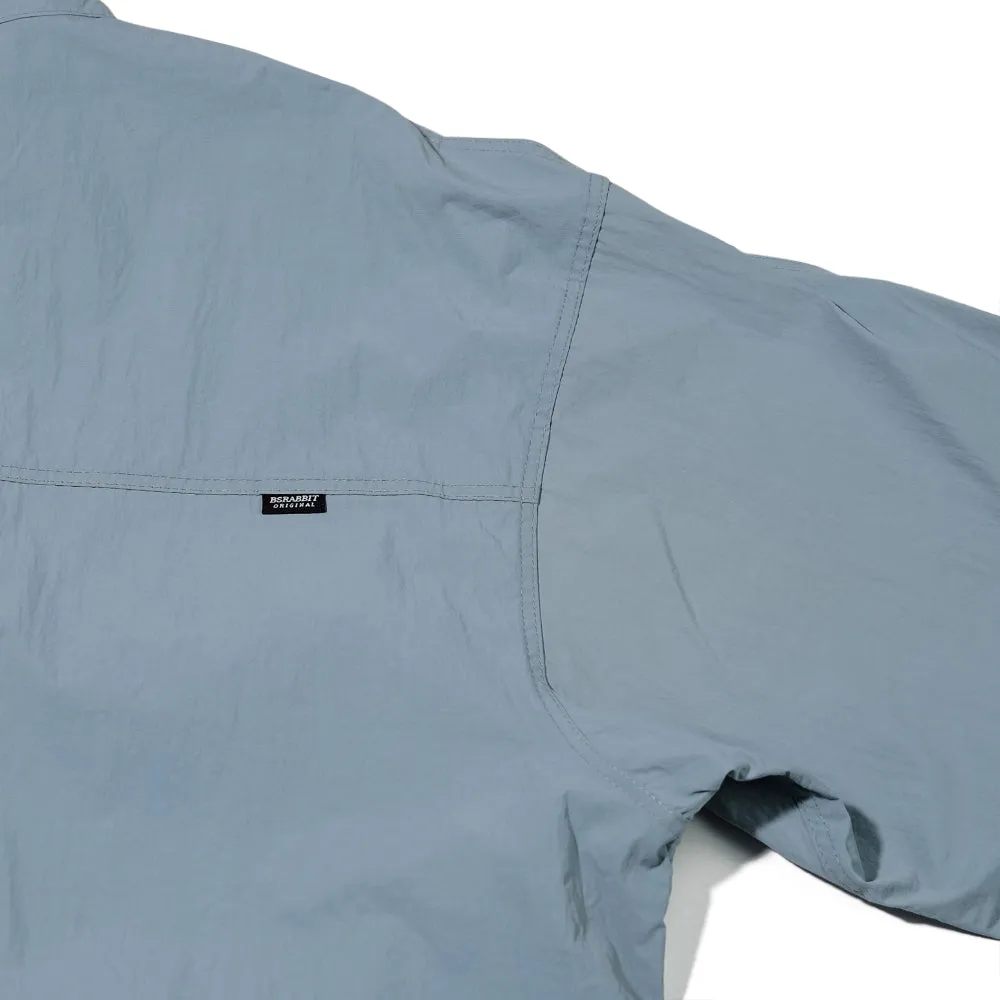 LIGHTWEIGHT ANORAK JACKET CEMENT BLUE
