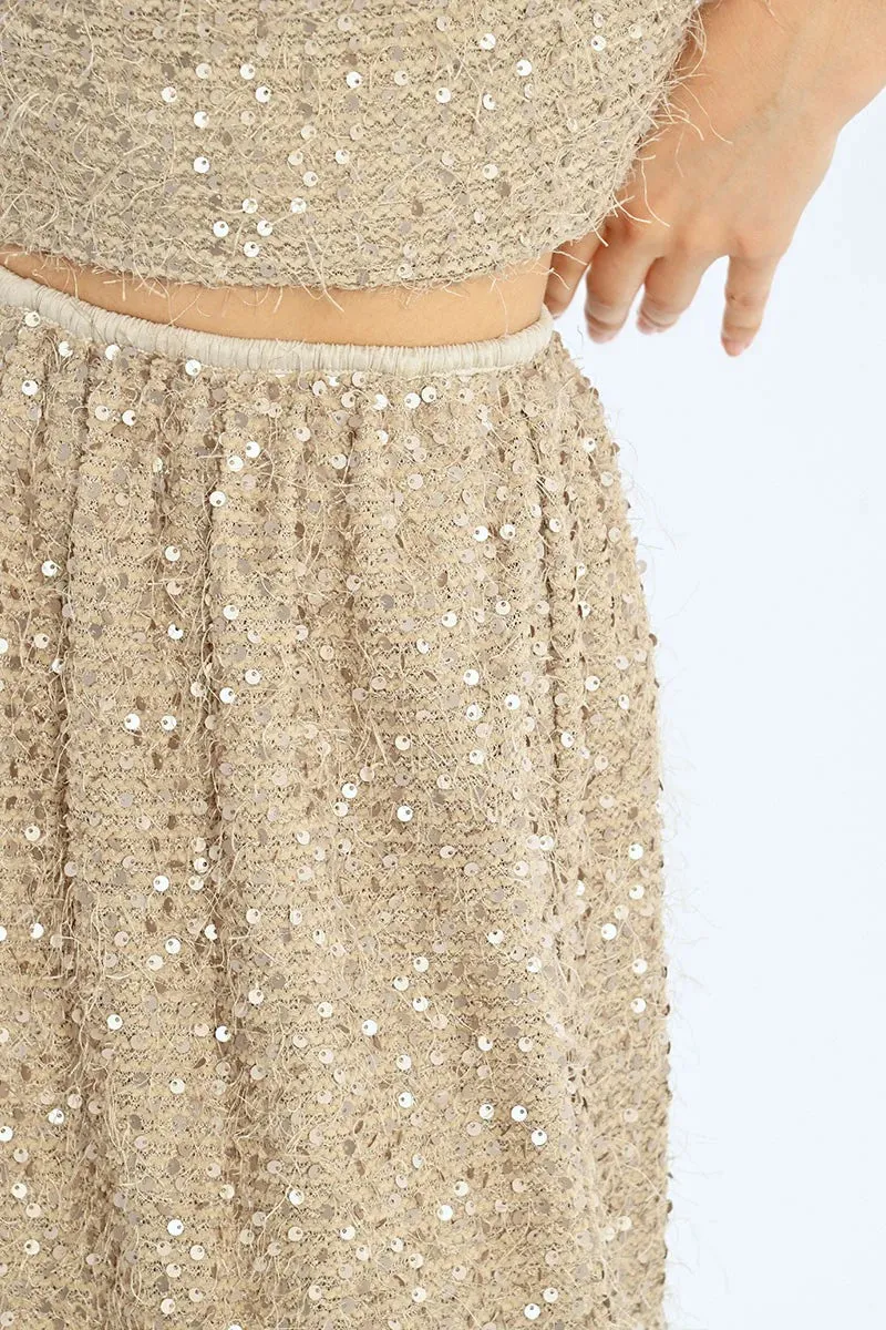 Long Sequin Skirt