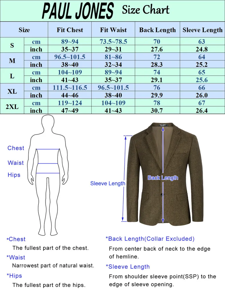 Men Two Buttons Blazer Coat Long Sleeve Notch Lapel Wool Blends Casual Coat
