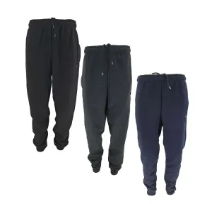 Men's TiM Relaxed Fit Heavy Fleece Jogging Bottom Cuffed Gym Sweat Jogger Pants