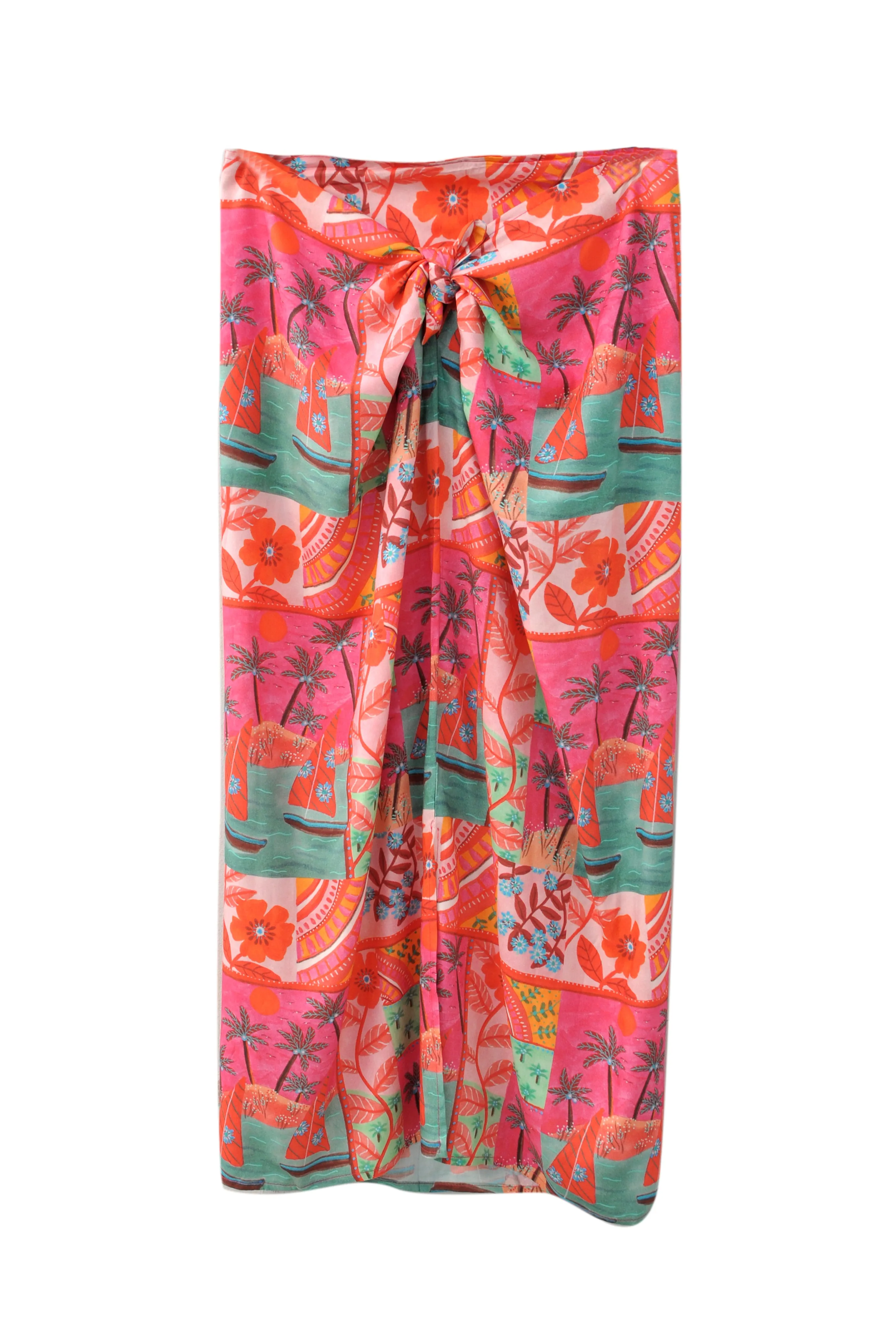 Midsummer Knot Skirt in Roeqiya Print