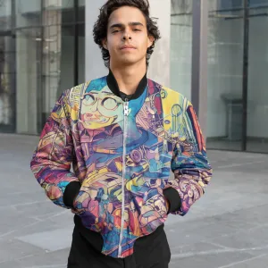 Modern futuristic art Bomber Jacket