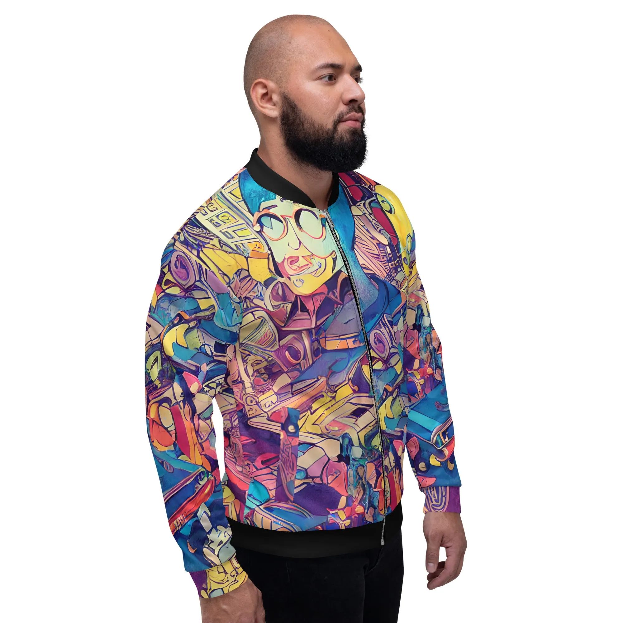 Modern futuristic art Bomber Jacket