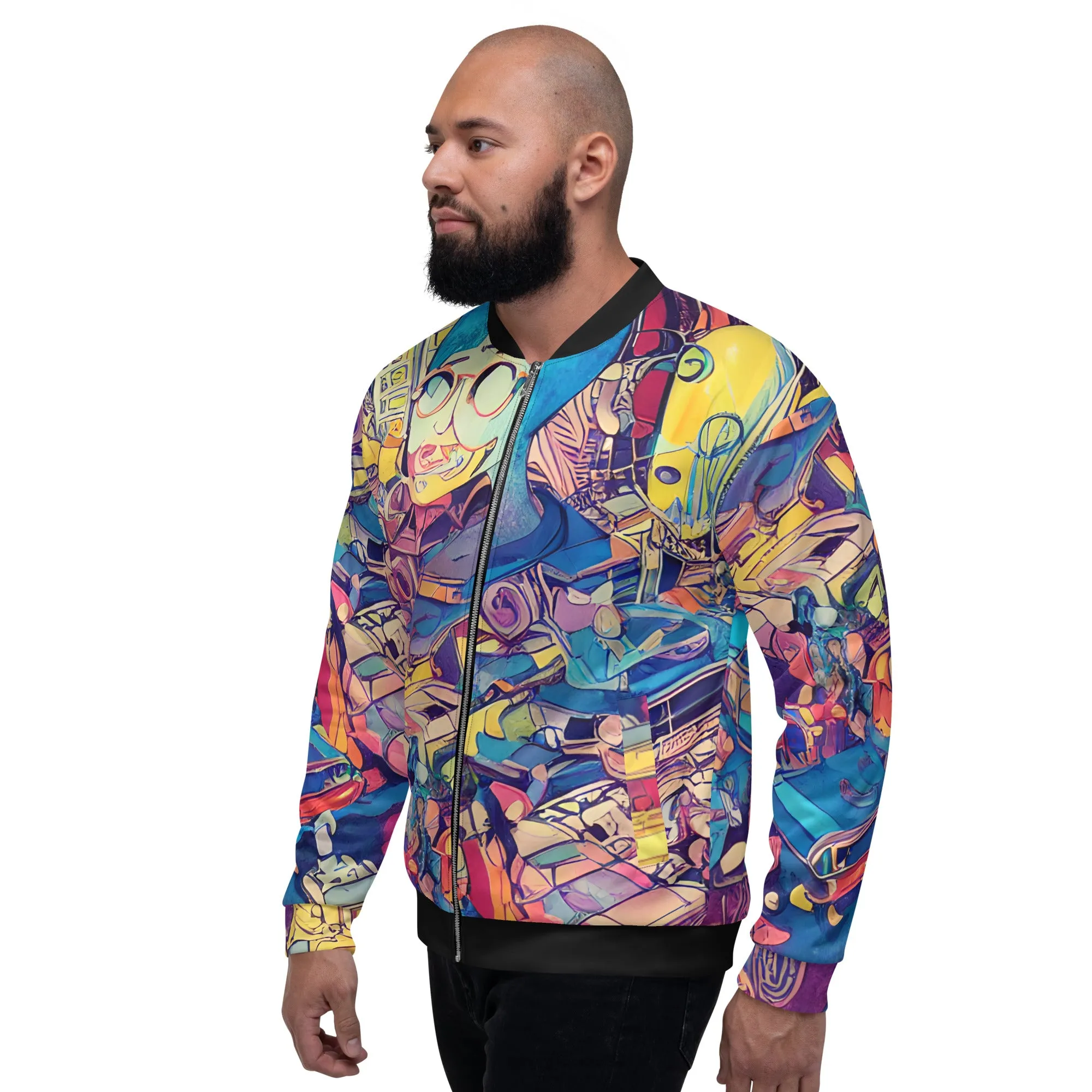 Modern futuristic art Bomber Jacket