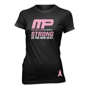 MUSCLE PHARM SPORTSWEAR WMNS BREAST CANCER TEE GREY LG