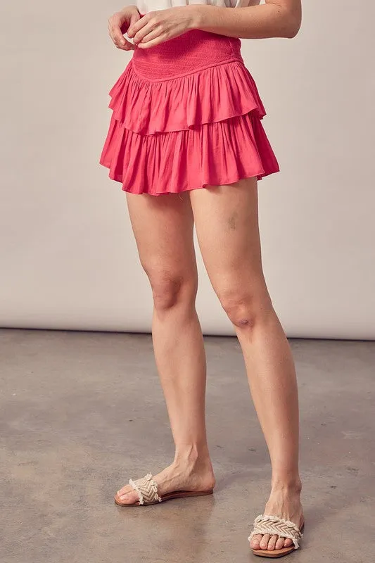 Natalia Ruffled Mini Shorts