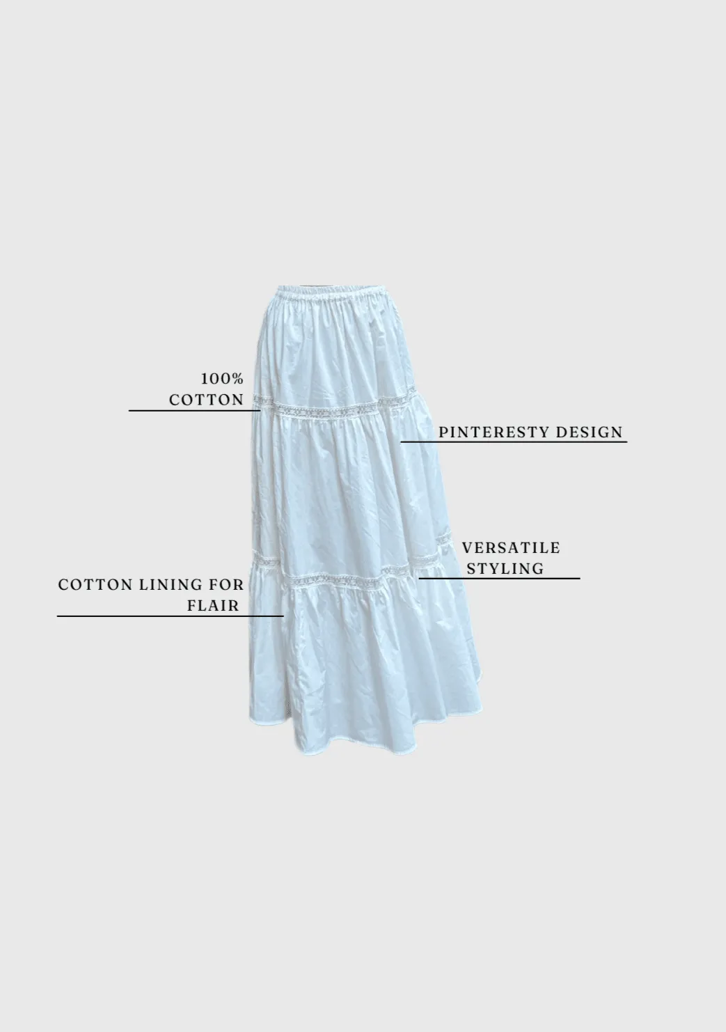 Off White Maxi Skirt
