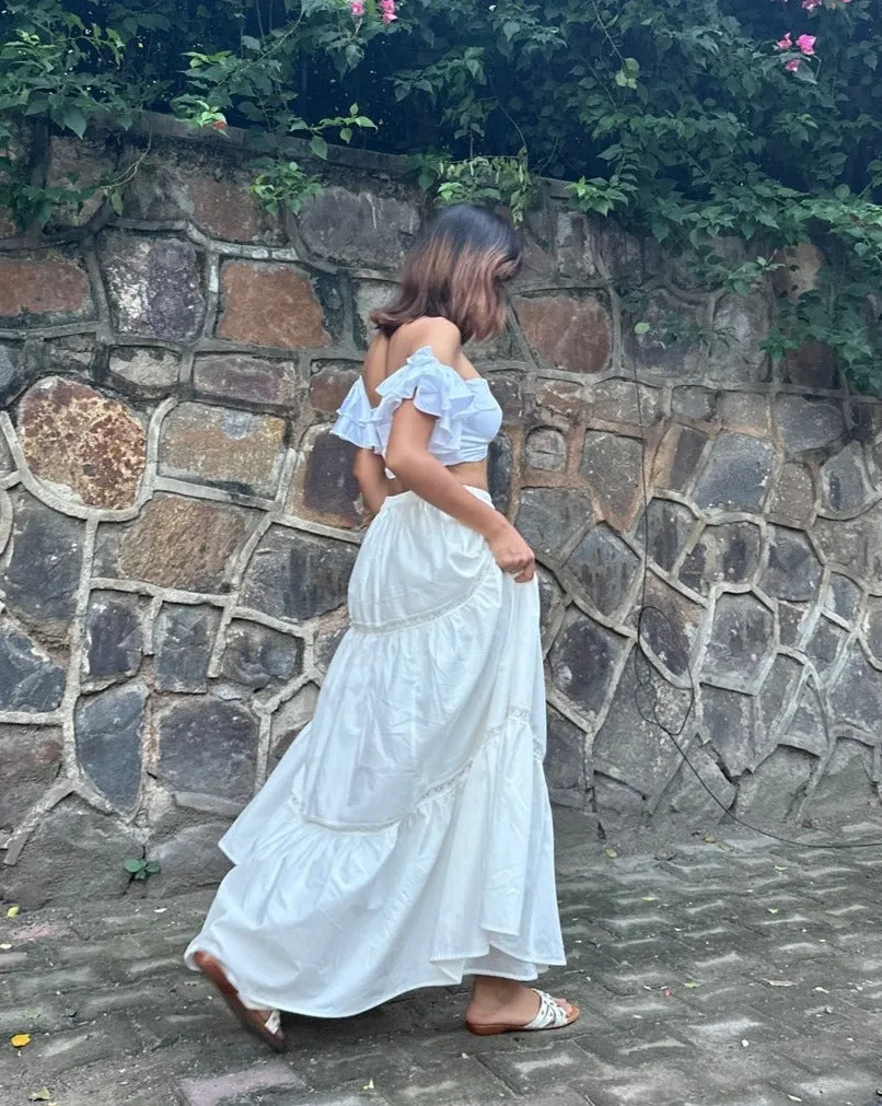 Off White Maxi Skirt