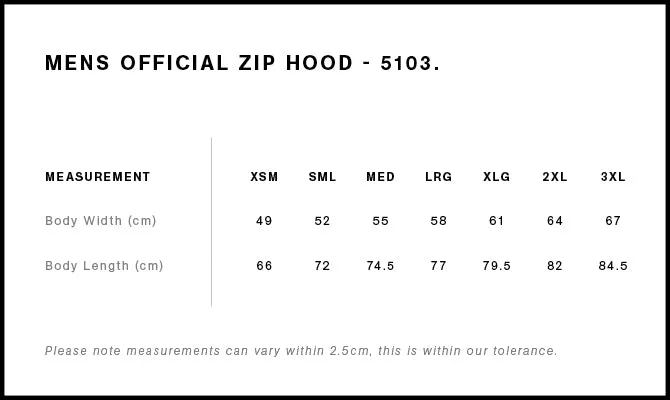 OFFICIAL ZIP HOOD | 5103