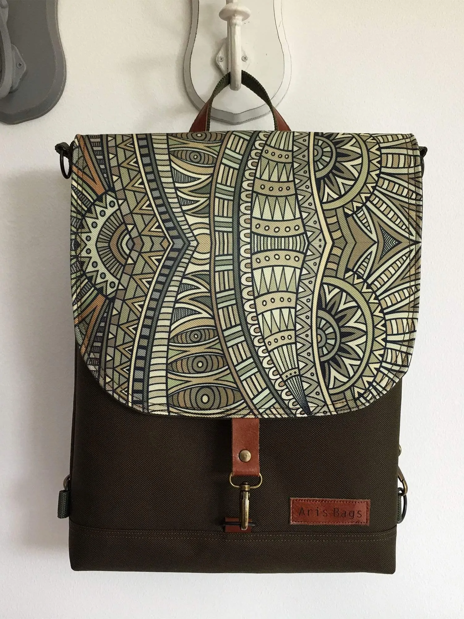 Olive Green Women's Backpack and Cross Body Bag | Aris Bags