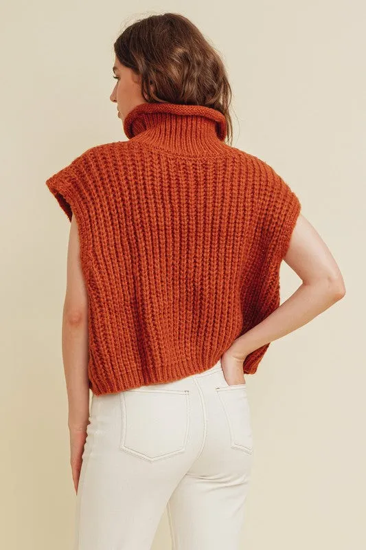 Oversize Cable Knit Vest