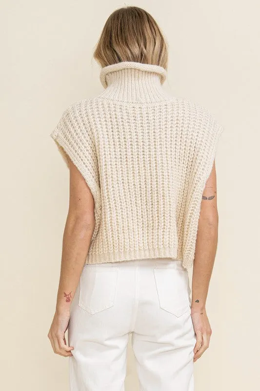 Oversize Cable Knit Vest