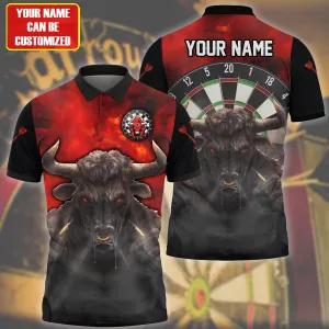 Personalized Buffalo Red Dart Polo Shirt, Gift for Dart Lover, Dart Polo Shirt