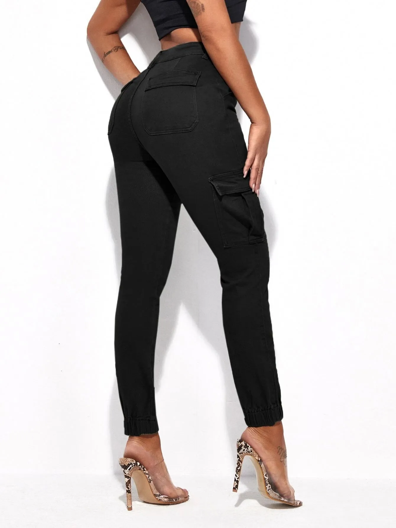 Plain Flap Pocket Jeans
