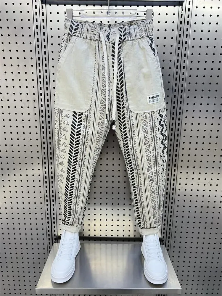 Point Floral Korean Style Pants