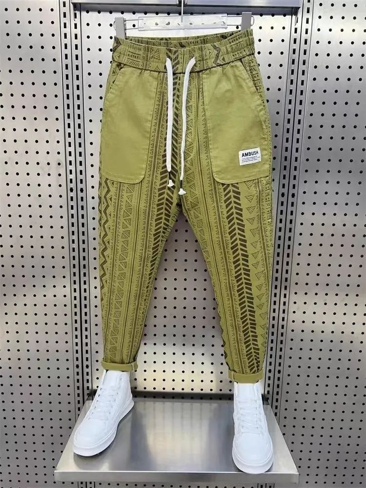 Point Floral Korean Style Pants