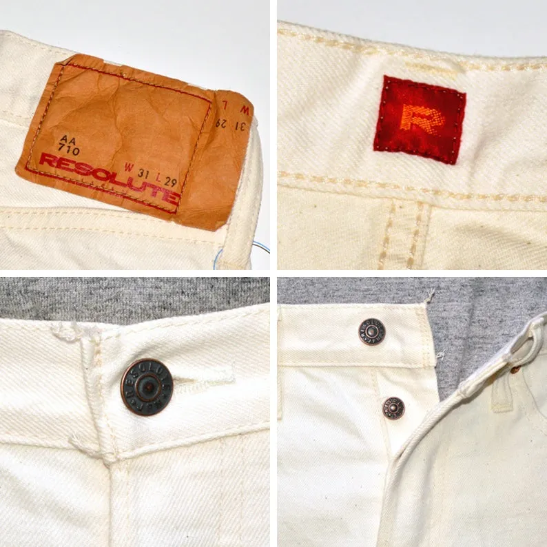RESOLUTE "AA710" 10th Anniversary White Jeans Tight Straight (66model)