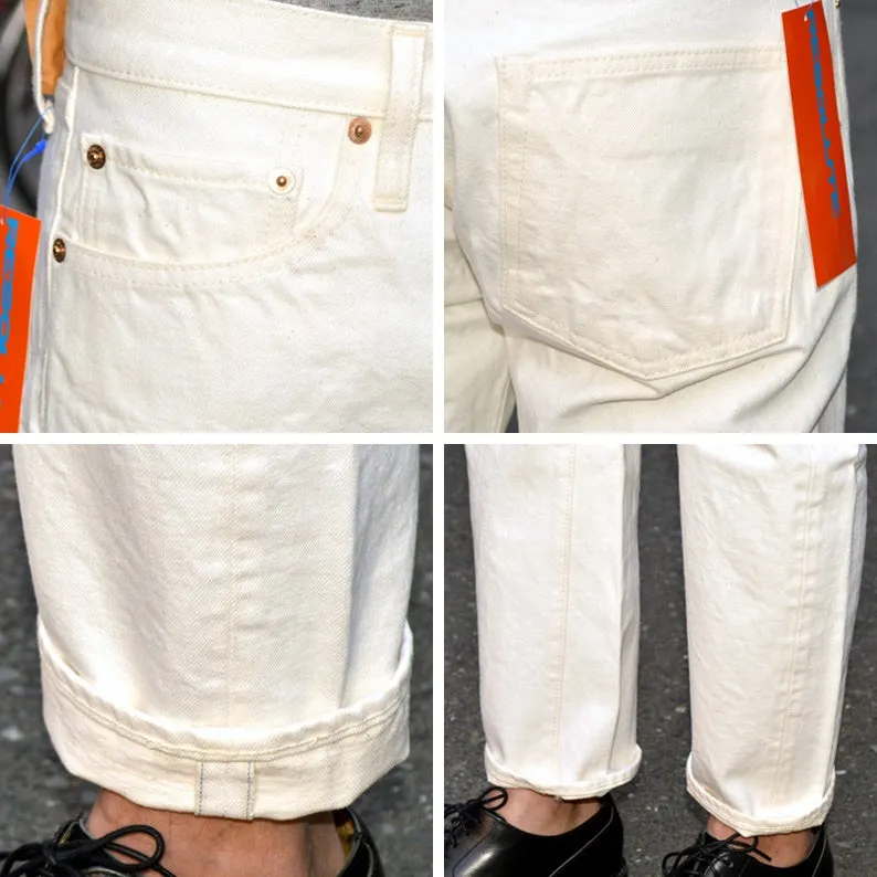 RESOLUTE "AA710" 10th Anniversary White Jeans Tight Straight (66model)