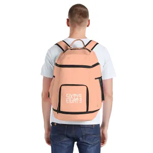 Sixty Eight 93 Logo White Peach Multifunctional Oxford Backpack
