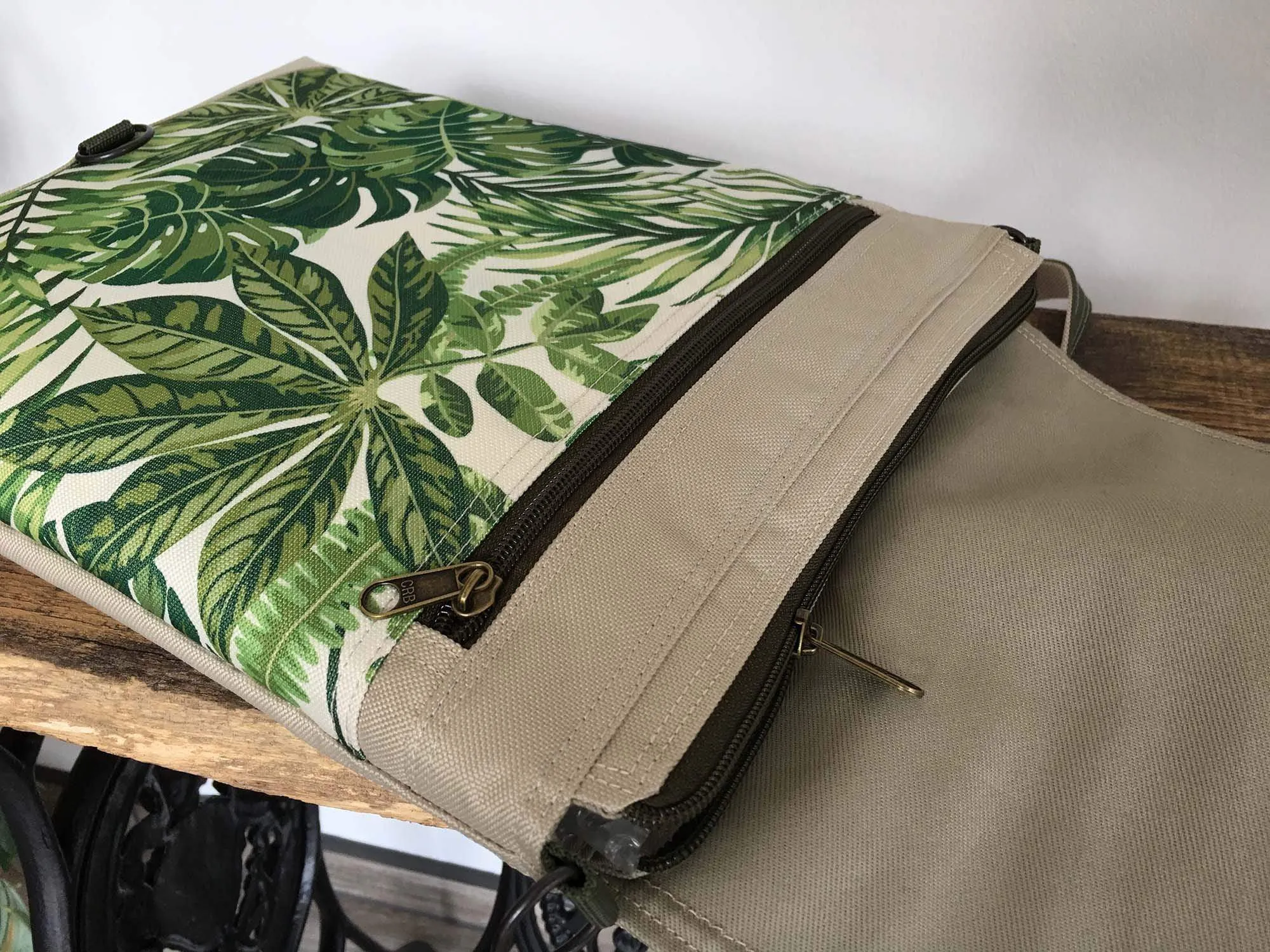 Spring Women's Backpack Green Beige Cross Body Bag | Aris Bags