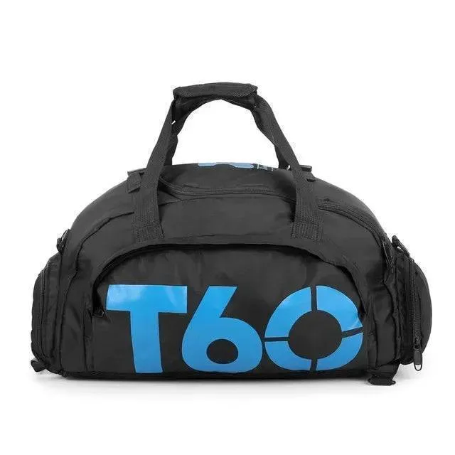 T60 Waterproof Multifunctional Outdoor Gym Sports Bag -Fitness Training Backpack & Multifunctional Shoulder Handbag for Travel