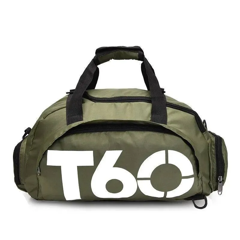 T60 Waterproof Multifunctional Outdoor Gym Sports Bag -Fitness Training Backpack & Multifunctional Shoulder Handbag for Travel
