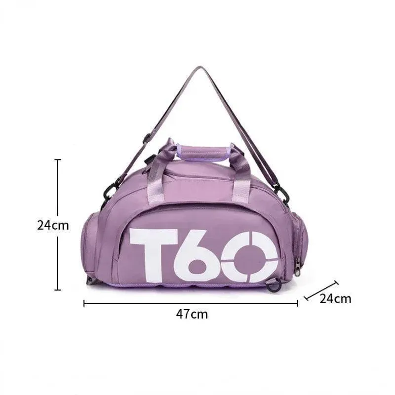 T60 Waterproof Multifunctional Outdoor Gym Sports Bag -Fitness Training Backpack & Multifunctional Shoulder Handbag for Travel