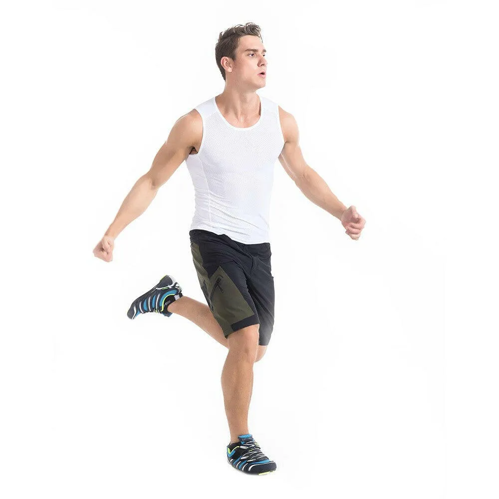 TOMSHOO Men's Baggy Cycling Shorts Breathable Loose-Fit Outdoor Sports MTB Cycling Running Shorts
