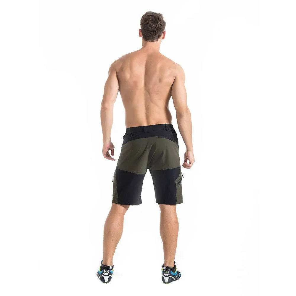 TOMSHOO Men's Baggy Cycling Shorts Breathable Loose-Fit Outdoor Sports MTB Cycling Running Shorts