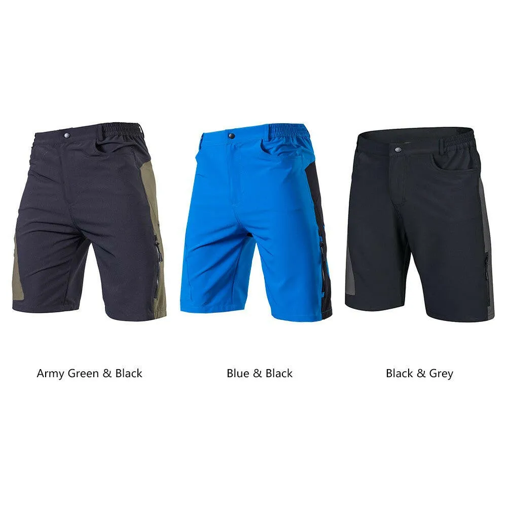 TOMSHOO Men's Baggy Cycling Shorts Breathable Loose-Fit Outdoor Sports MTB Cycling Running Shorts
