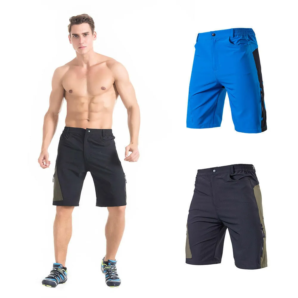 TOMSHOO Men's Baggy Cycling Shorts Breathable Loose-Fit Outdoor Sports MTB Cycling Running Shorts