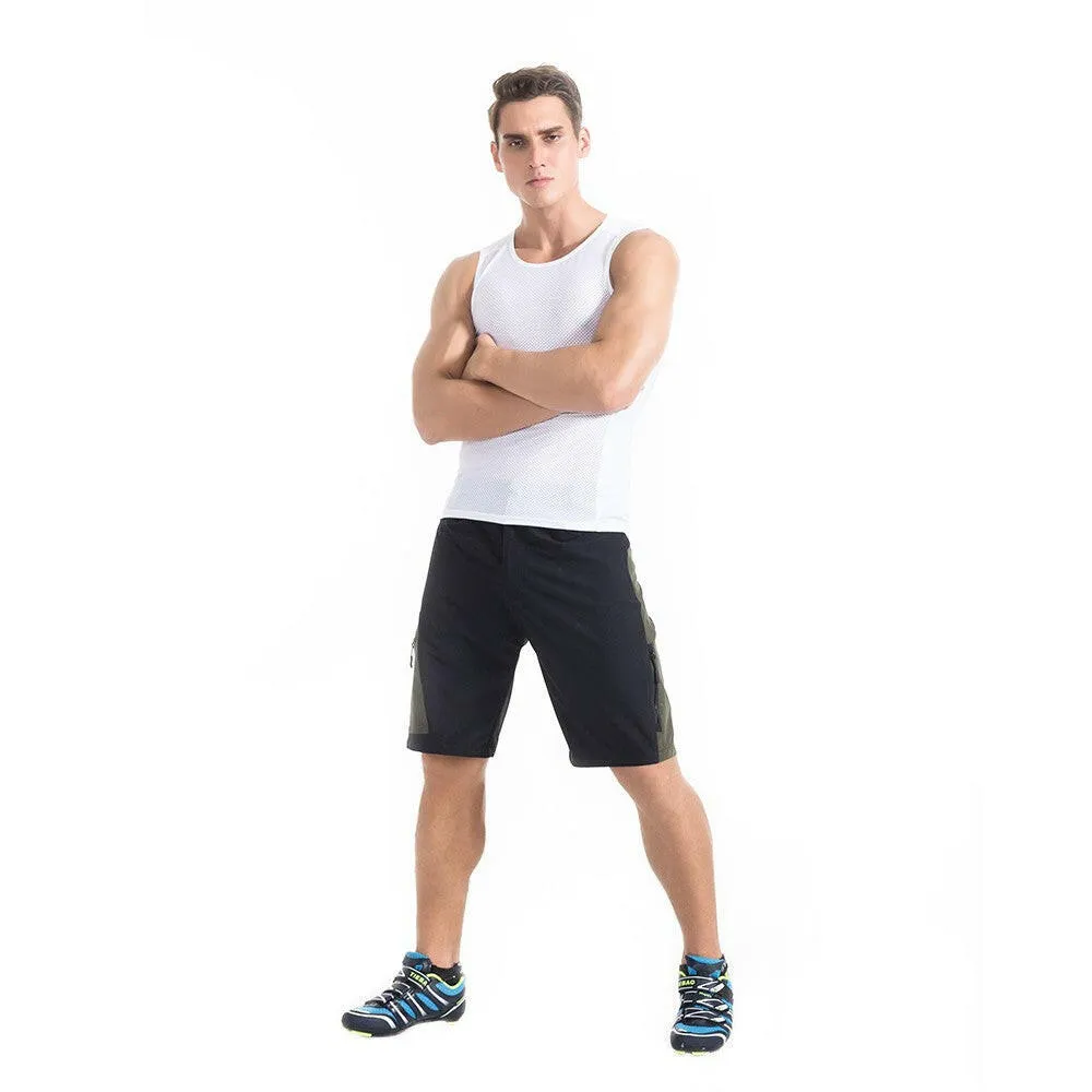TOMSHOO Men's Baggy Cycling Shorts Breathable Loose-Fit Outdoor Sports MTB Cycling Running Shorts