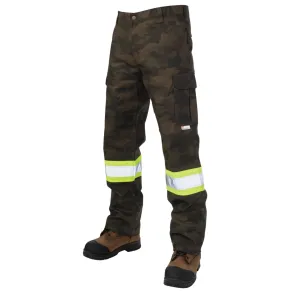 Tough Duck Men's Hi Vis Cargo Work Pants SP04 - Flex Cotton Duck, Reflective, Water-Resistant, Multi-Pocket, Durable, Comfortable, Safety Compliant | Sizes 30-40