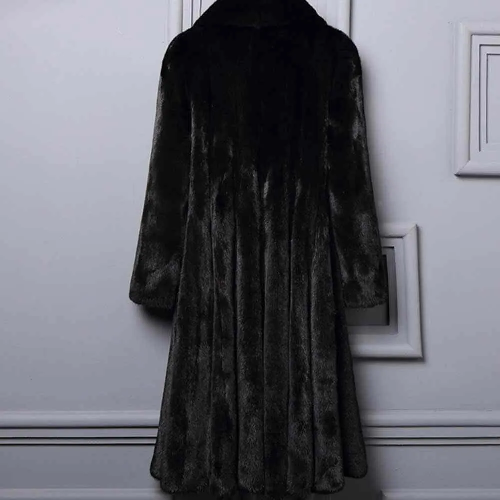 Velvet Slimming Warm Faux Fur Long Coat