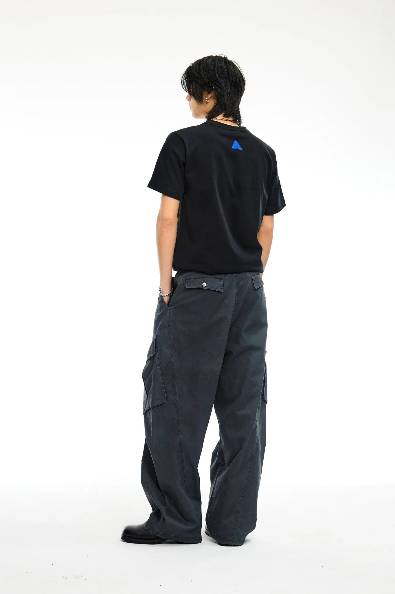 Washed Cargo Pants in Grey