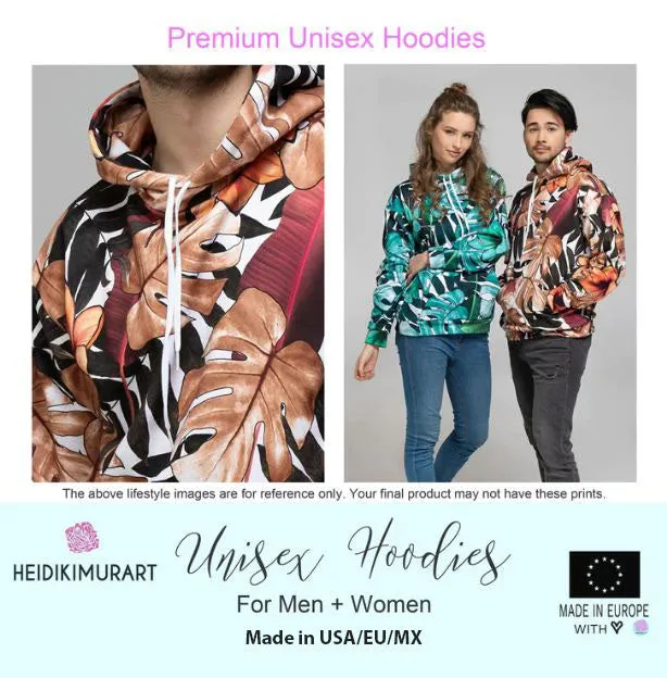 White Black Plaid Printed Hoodie, Plaid Print Unisex Soft Fleece Designer Hoodie- Made in USA/MX/EU