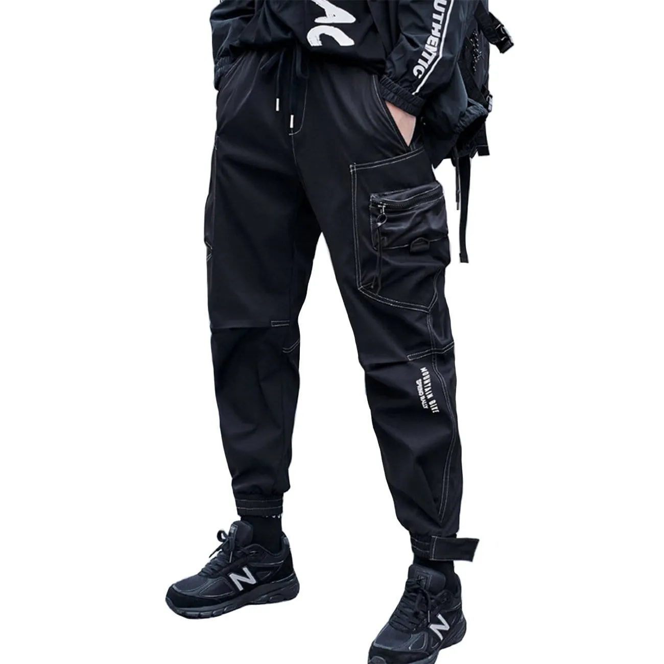 WLS Techwear Bright Line Velcro Thick Fleece Cargo Pants