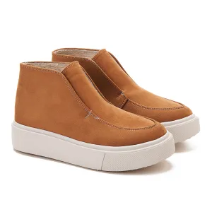 Women Quality Suede Ankle Sneakers - Havana