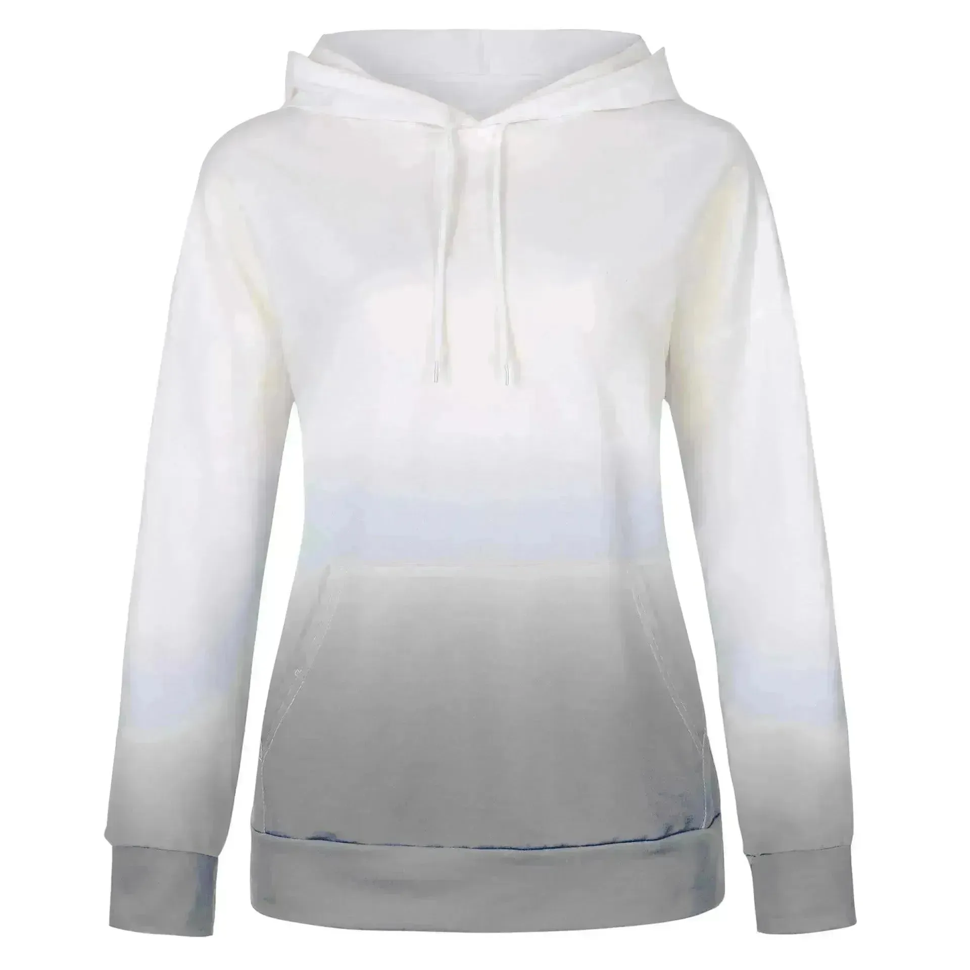 Women Tie-dye print hooded long sleeves
